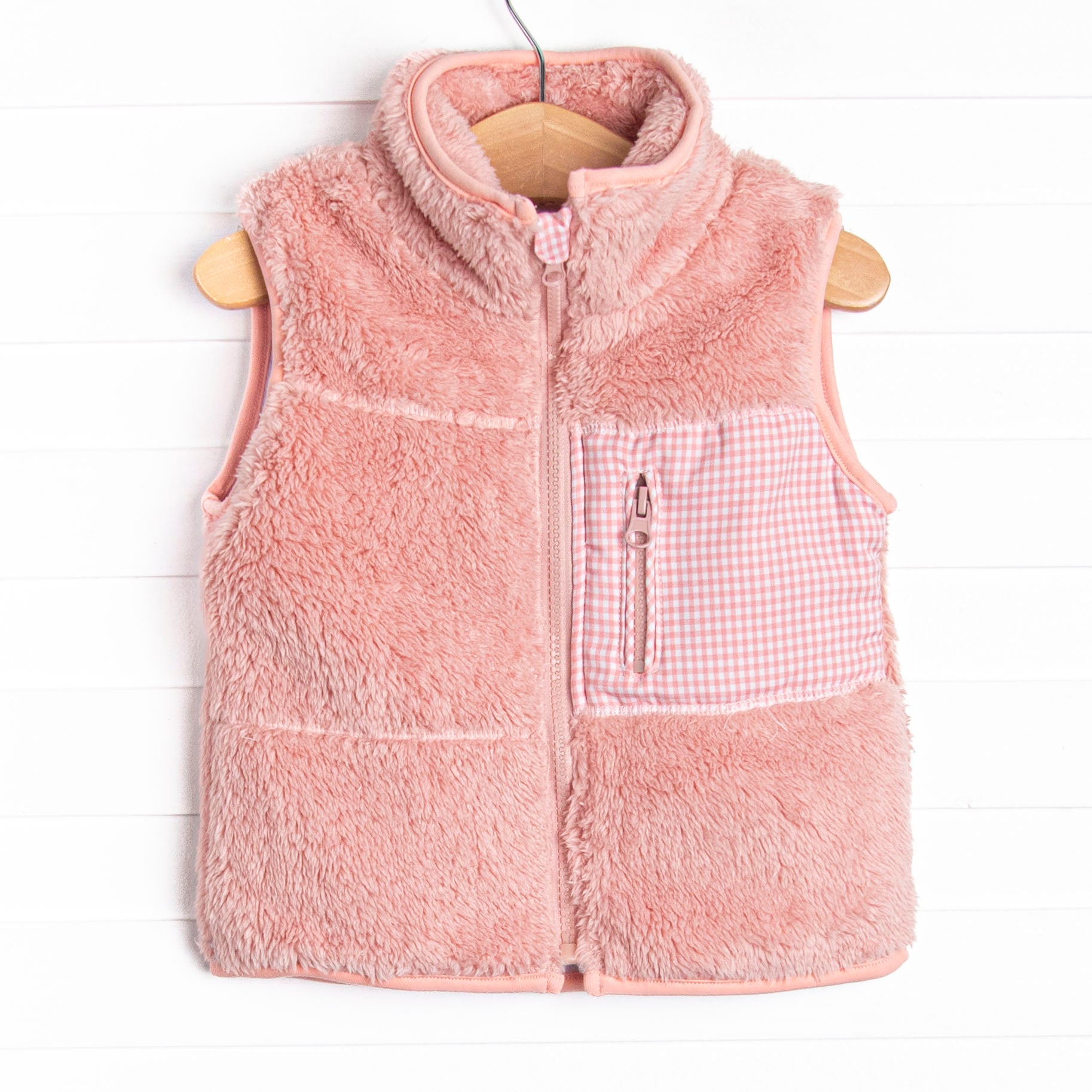Morgan Monochrome Vest Pink Stitchy Fish