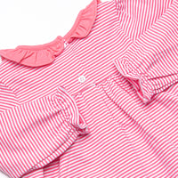 Amelia Diaper Set, Medium Pink Stripe