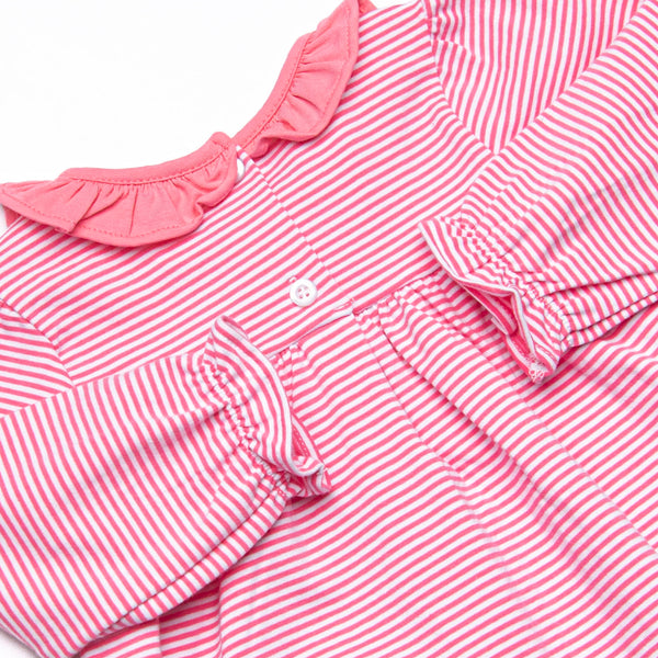 Amelia Diaper Set, Medium Pink Stripe