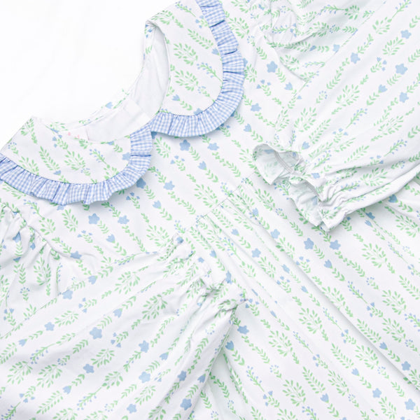 Streamside Sprouts Dress, Green