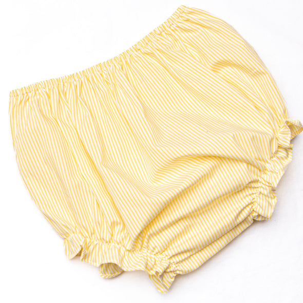 Blushing Beauty Smocked Diaper Set, Yellow