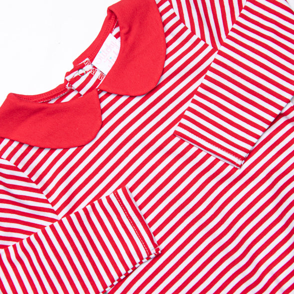 Elliot Romper, Red Stripe