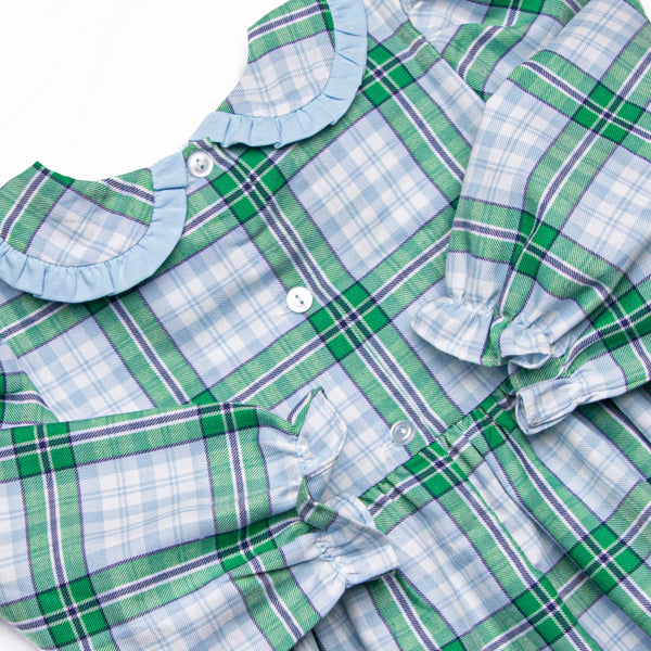 Waddles and Wags Smocked Collar Dress, Blue