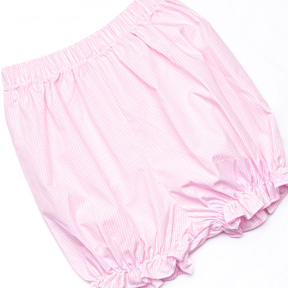 One and Only Smocked Bloomer Set, Pink Gingham