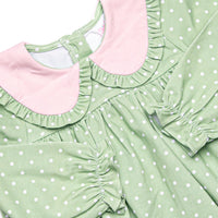 Sweet Pea Long Sleeve Bubble, Green