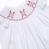 Homerun Hitter Smocked Ruffle Short Set, Blue Bitty Dot