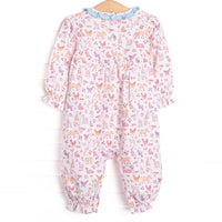 Fairytale Farm Ruffle Romper, Blue