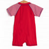 Extra Innings Applique Romper, Red