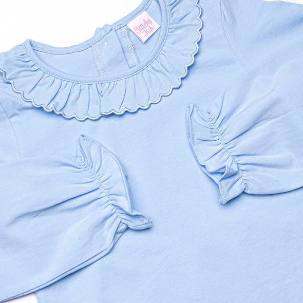 Rose of Bows Skirt Set, Blue