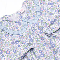 Bellflower Beauty Ruffle Collar Legging Set, Blue