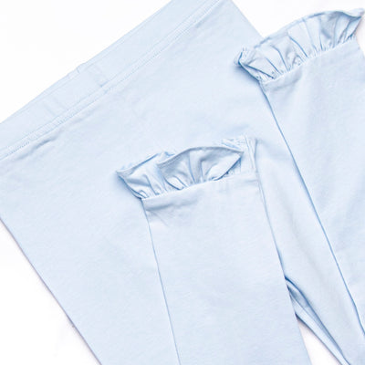 Bellflower Beauty Ruffle Collar Legging Set, Blue
