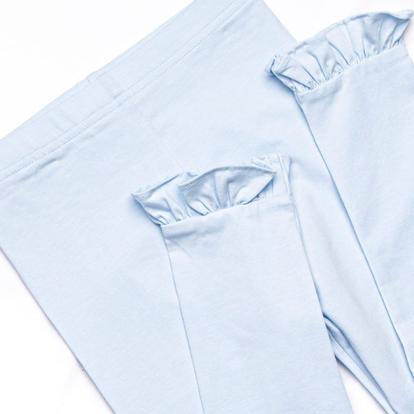 Bellflower Beauty Ruffle Collar Legging Set, Blue