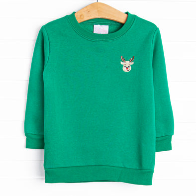 Doorbuster: Reindeer Sweatshirt, Green