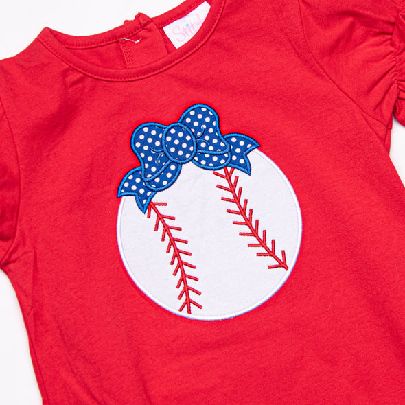 Extra Innings Applique Bubble, Red