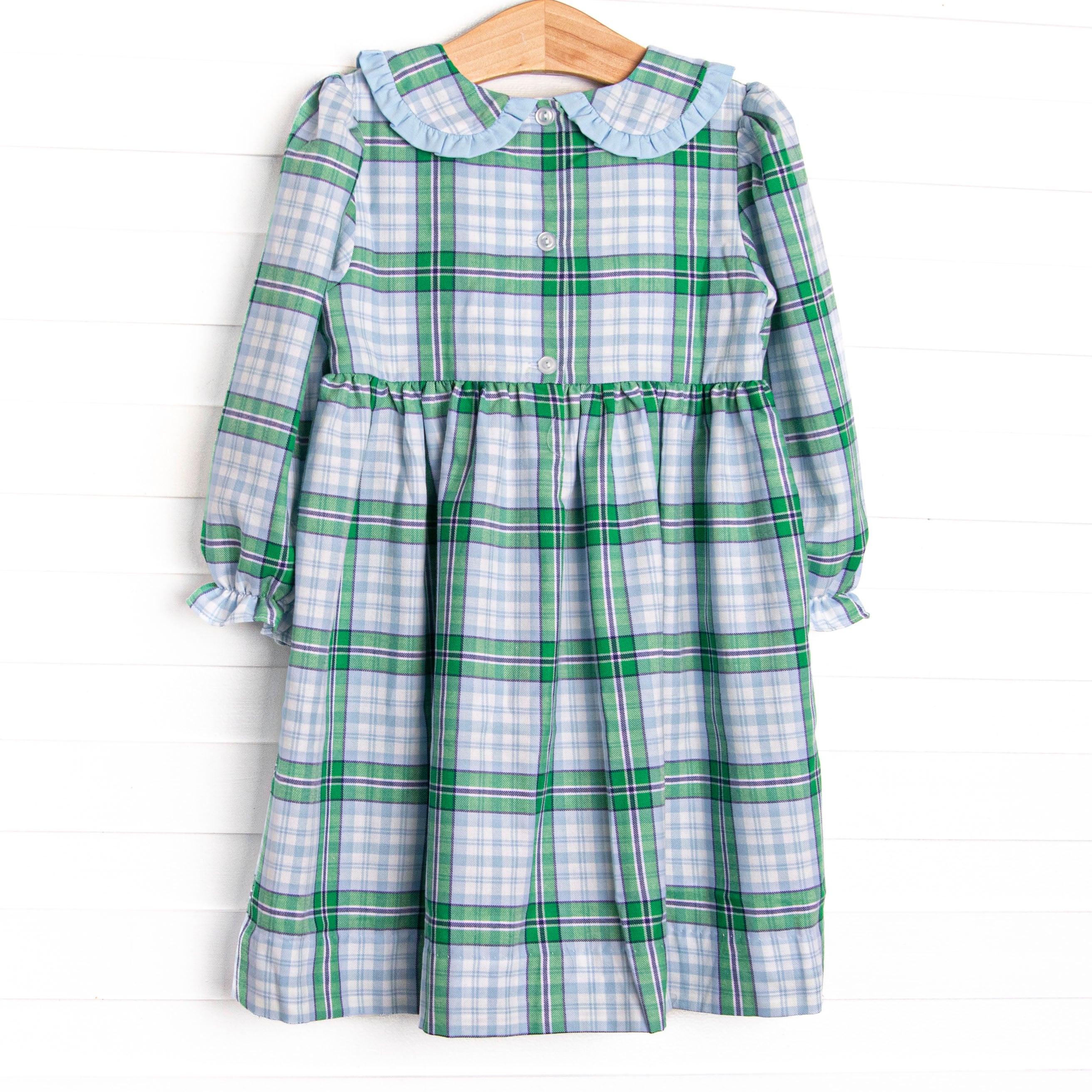 Waddles and Wags Smocked Collar Dress, Blue – Stitchy Fish