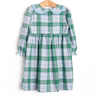 Waddles and Wags Smocked Collar Dress, Blue