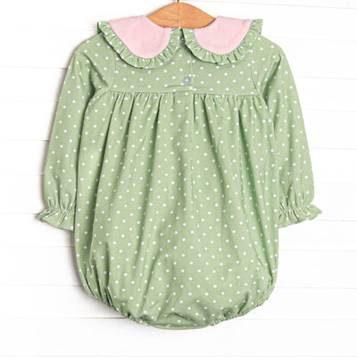 Sweet Pea Long Sleeve Bubble, Green