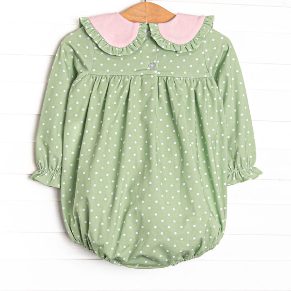 Sweet Pea Long Sleeve Bubble, Green