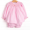 One and Only Smocked Bloomer Set, Pink Gingham