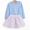 Rose of Bows Skirt Set, Blue