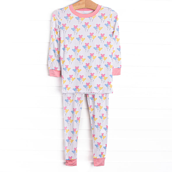 Mouse in the House Bamboo Pajama Set, Pink