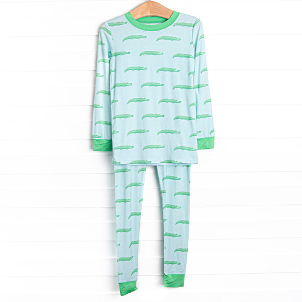St. Augustine Bamboo Pajama Set, Blue
