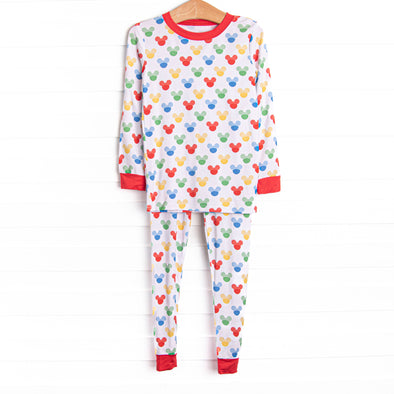 Magic Dreamland Bamboo Pajama Set, Red