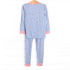 Tulip Blooms Bamboo Pajama Set, Blue