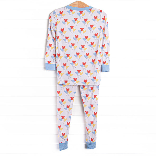 Mouse in the House Bamboo Pajama Set, Blue