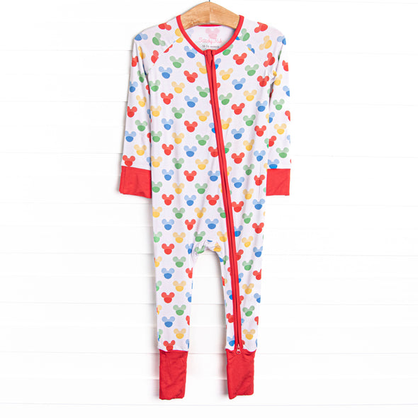 Magic Dreamland Bamboo Zippy Pajama, Red