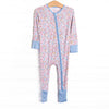 Sunset Florals Bamboo Zippy Pajama, Blue