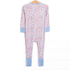 Sunset Florals Bamboo Zippy Pajama, Blue
