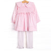 Blushing Bouquet Smocked Ruffle Legging Set, Pink
