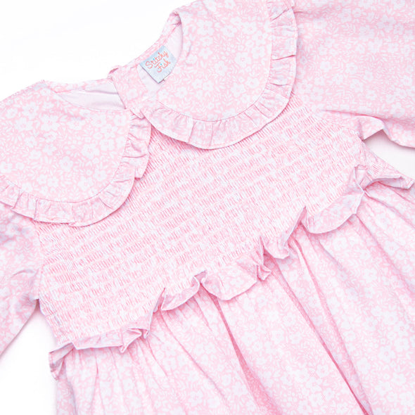 Blushing Bouquet Smocked Ruffle Legging Set, Pink