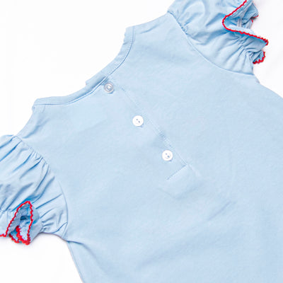 Happiest Pup on Earth Applique Dress, Blue