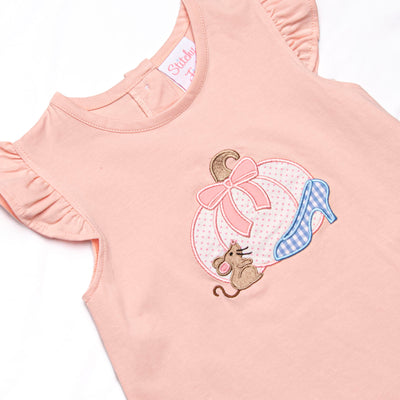 Once Upon a Pumpkin Applique Bubble, Pink