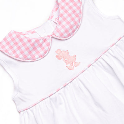 Magical Silhouette Embroidered Ruffle Short Set, Pink