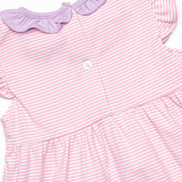 Laney Flutter Sleeve Dress, Pink Stripe