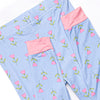 Tulip Blooms Bamboo Pajama Set, Blue