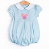 Beauty with a Bow Embroidered Bubble, Blue