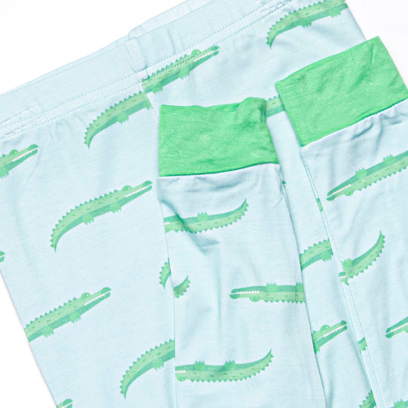 St. Augustine Bamboo Pajama Set, Blue