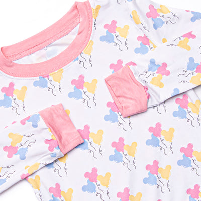 Mouse in the House Bamboo Pajama Set, Pink