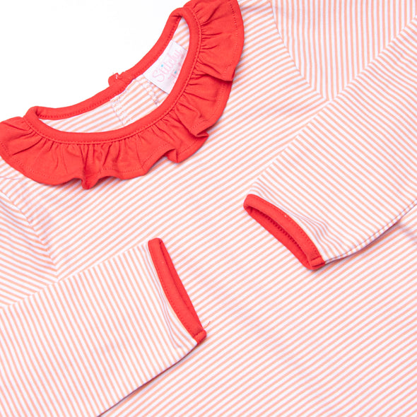 Nicole Legging Set, Red and Pink Stripe