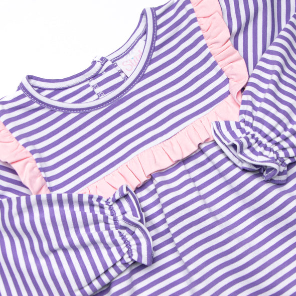 Bonnie Diaper Set, Purple Stripe