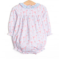 Park Avenue Poodles Ruffle Neck Bubble, Blue