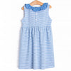 Hannah Dress, Medium Blue Stripe