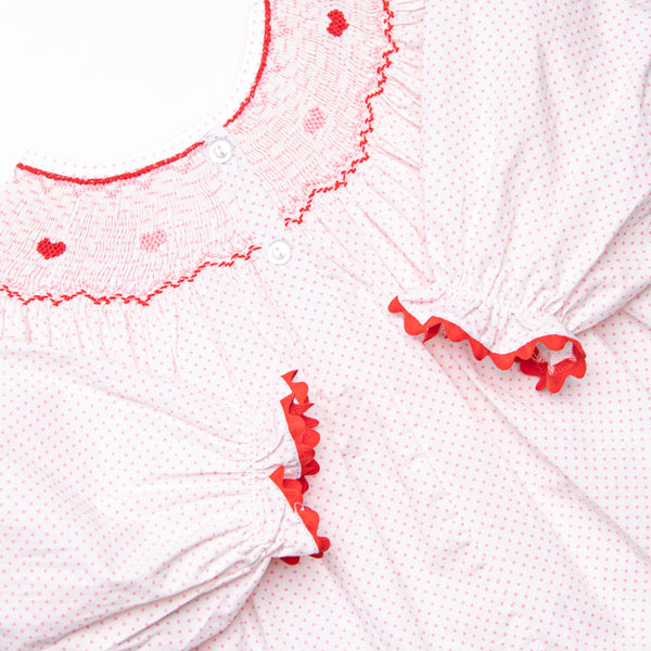Galentine's Day Smocked Legging Set, Pink
