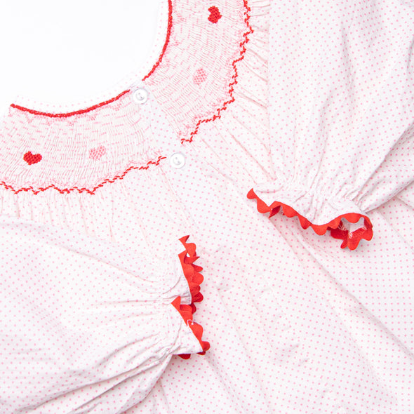 Galentine's Day Smocked Legging Set, Pink