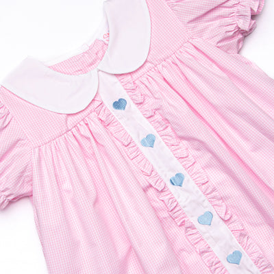 Little Bits of Love Embroidered Dress, Pink
