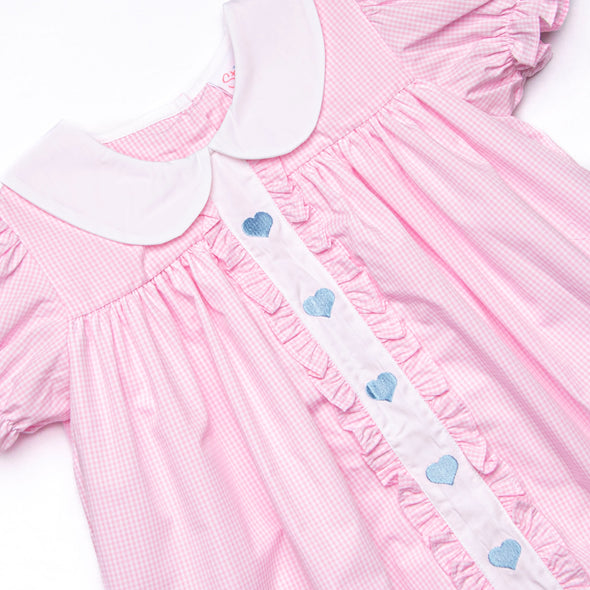 Little Bits of Love Embroidered Dress, Pink